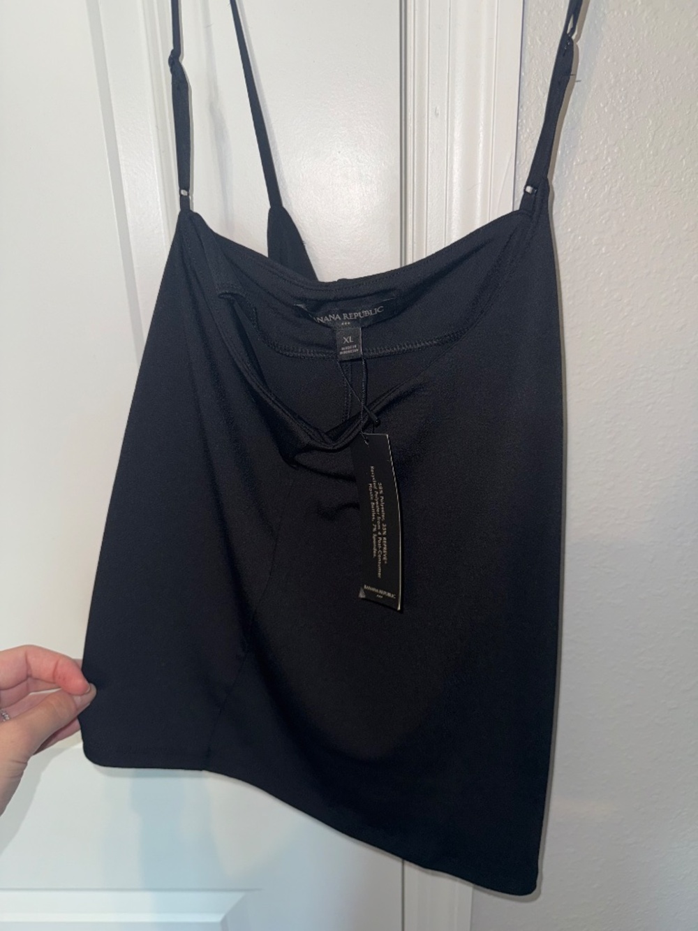 Banana republic black criss-cross tank top NWT size XL - Picture 4 of 5